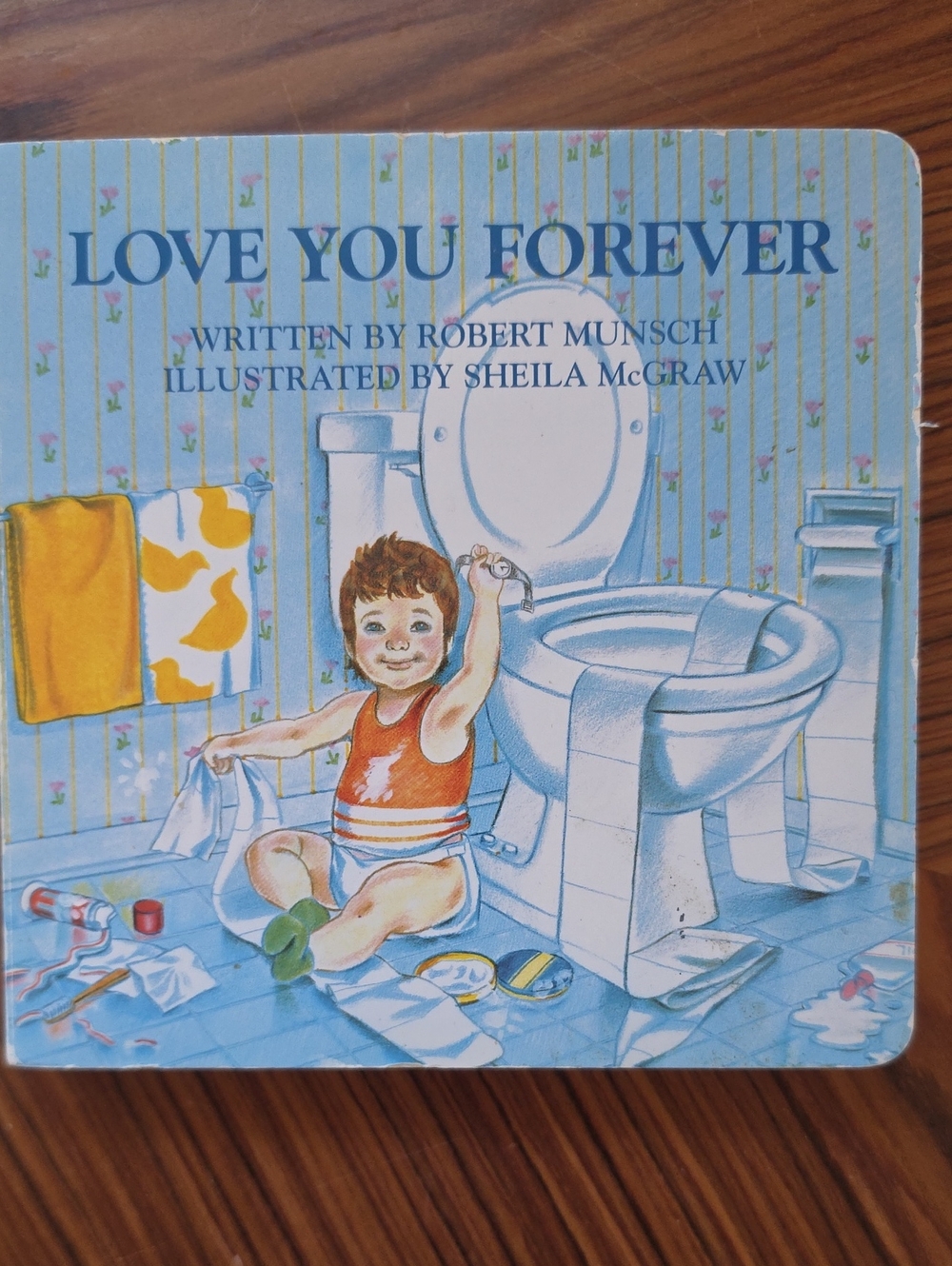 Love You Forever Board Book - Children's Storybook (Blue)